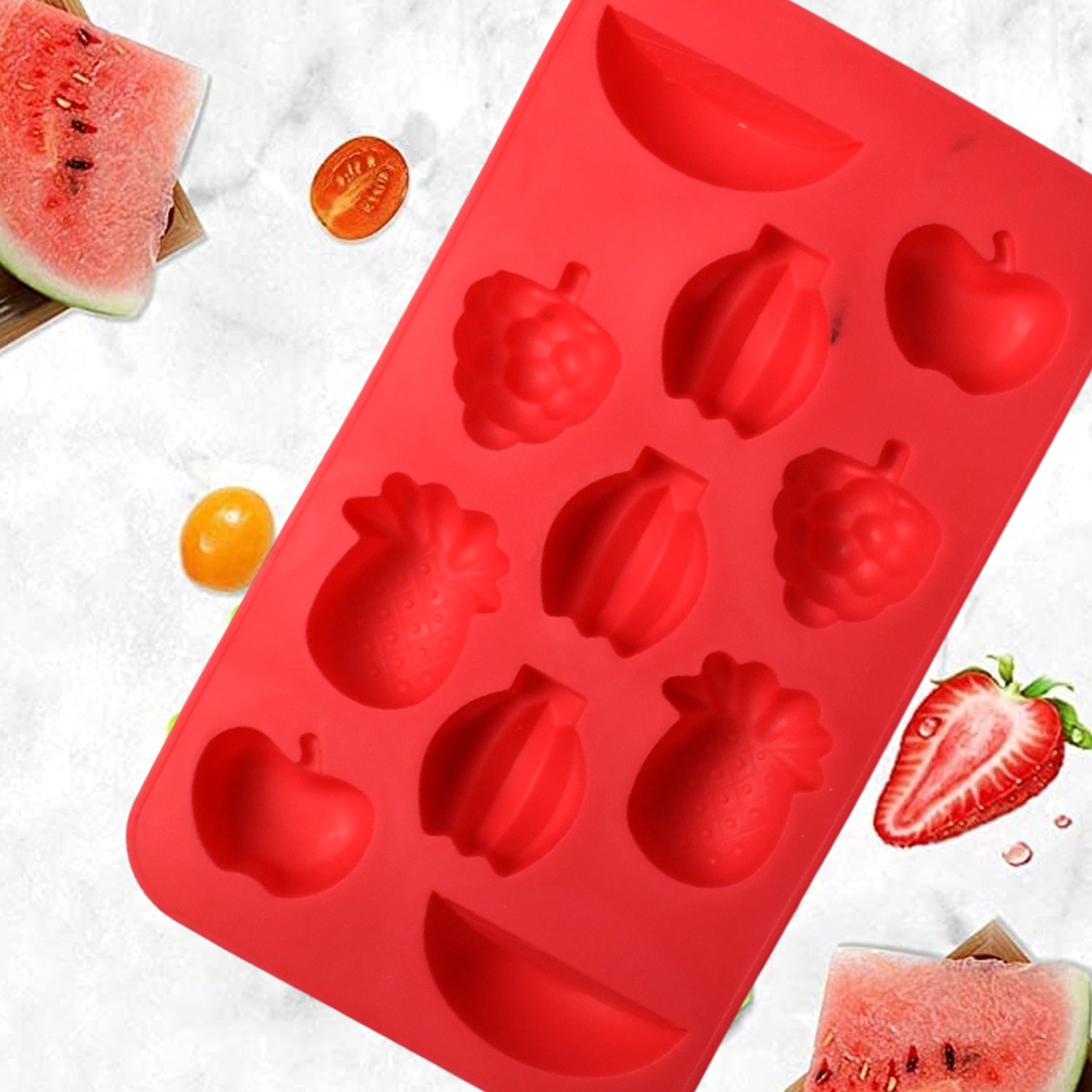 5354 Fruit Theme Silicone Fondant Mold Ice Cube Mold Chocolate Mold 11 Cavity Mold Tray for Home Kitchen Tool DeoDap 5354 Fruit Theme Silicone Fondant Mold Ice Cube Mold Chocolate Mold 11 Cavity Mold Tray for Home Kitchen Tool DeoDap